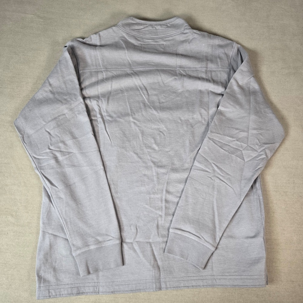 Old Ranch Mens Large Conall 1/4 Zip Pullover Alloy Gray Long Sleeve Organic NEW - Picture 3 of 9